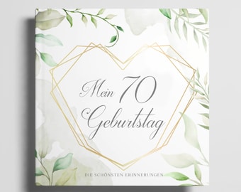 70th Birthday Guest Book with Questions - Photo Album 70th Birthday Gift for 70th Birthday Woman and Man