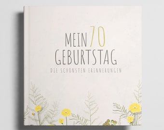 70th Birthday Guest Book with Questions - Photo Album 70th Birthday Gift for 70th Birthday Woman and Man