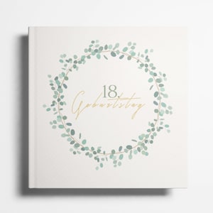 Livre d'or pour 18e anniversaire, album photo, cadeau d'anniversaire pour 18 ans, souvenirs et félicitations pour 18e anniversaire, fille et garçon