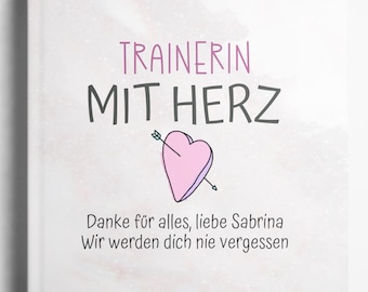 Farewell book for coach – Personalized gift for coach – Thank you team gift – Coach with heart farewell gift