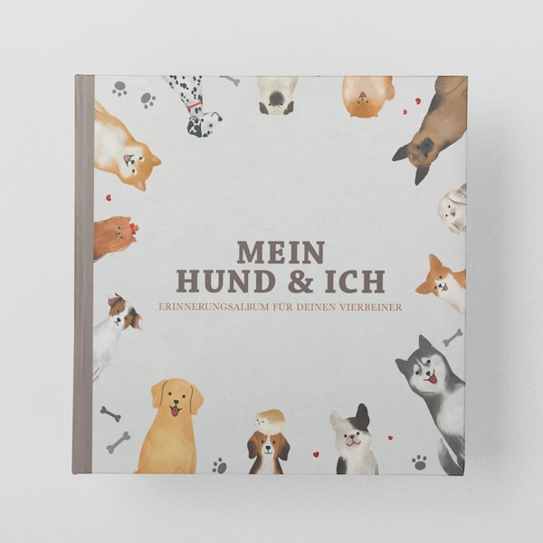 Erinnerungsbuch Hunde Erinnerung Hundealbum als Fotoalbum Geschenk für Hundebesitzer und Hundeliebhaber