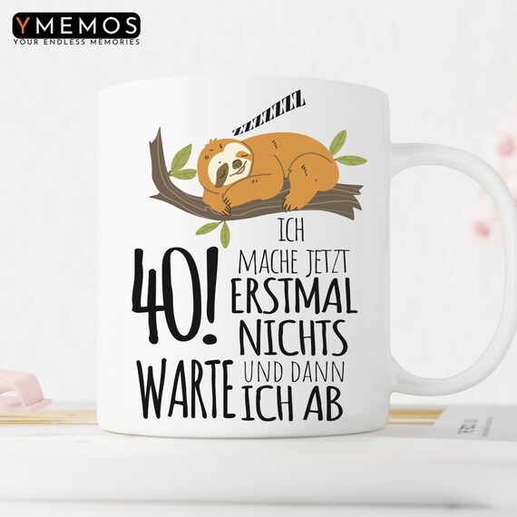 40. Geburtstag Tasse Für Frauen – Mit Schmetterling & Spruch, 330 Ml, Spülmaschinengeeignet