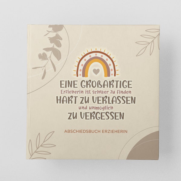 Abschiedsbuch Erzieherin Kita Abschiedsgeschenk Kindergärtnerin Geschenk Erzieherin Abschied Erinnerungsbuch für Erzieher