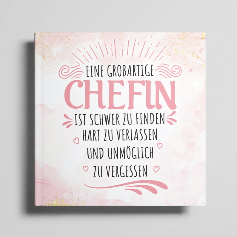 Abschiedsbuch Chefin Abschiedsgeschenk zum Abschied deiner Chefin und