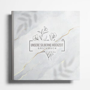 Silberhochzeit Gästebuch 25 Hochzeitstag Geschenk silberne Hochzeit Silberhochzeitsgeschenk 25 Jahre Hochzeit