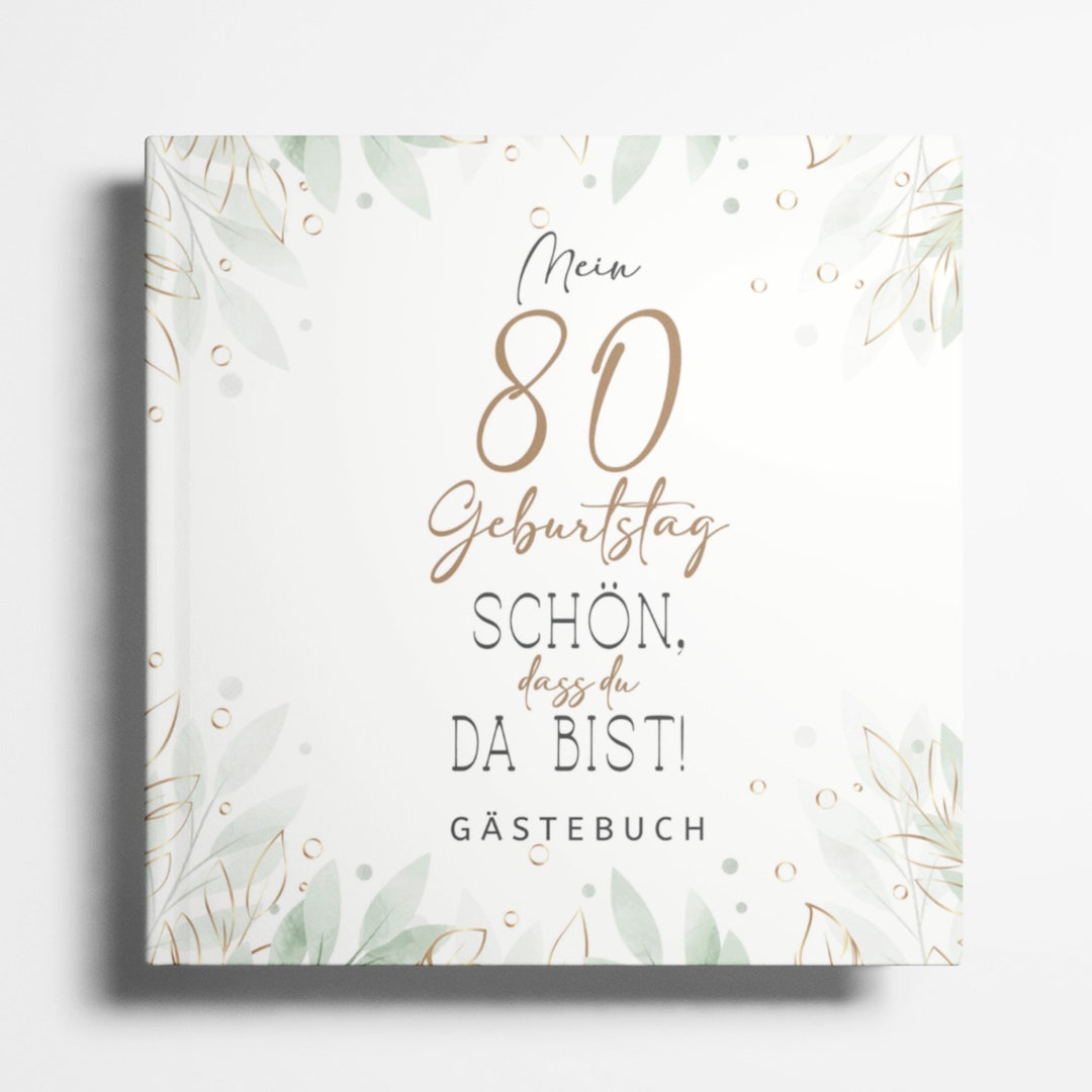 80. Geburtstag Gästebuch Fotoalbum 80 Geburtstag Geschenk 80 Geburtstag