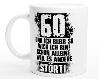 60th Birthday Mug 60th Birthday Gift Woman, Man or Brother Sister Birthday Gift 60 Years