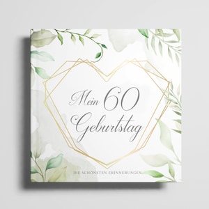 Libro degli ospiti per il 60° compleanno con domande - album fotografico regalo per il 60° compleanno per donna e uomo per il 60° compleanno