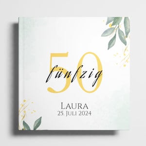 Geburtstag Gästebuch personalisiert  - Geburtstagsgästebuch für 30 40 50 60 70 Geburtstag – Geburtstag Geschenk Frau Mann