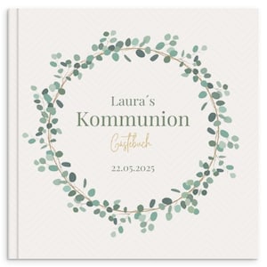 Libro de visitas de comunión personalizado - Mi álbum de fotos de comunión y libro de recuerdos personalizado para rellenar regalo niña niño