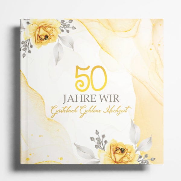 Goldene Hochzeit Gästebuch goldene Hochzeit Geschenk 50 Hochzeitstag 50 Jahre Hochzeitstag Geschenk Eltern Frau Mann