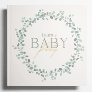 Baby Shower Guest Book Personalized - Baby Shower Memory Book, Guest Book Baby Shower Boy Girl, Gift for Baby Party Baby Album