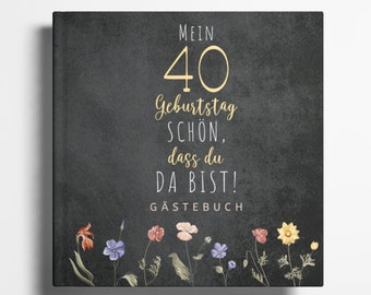 40th Birthday Guest Book Photo Album 40th Birthday Gift for Memories and Congratulations 40th Birthday Woman Man