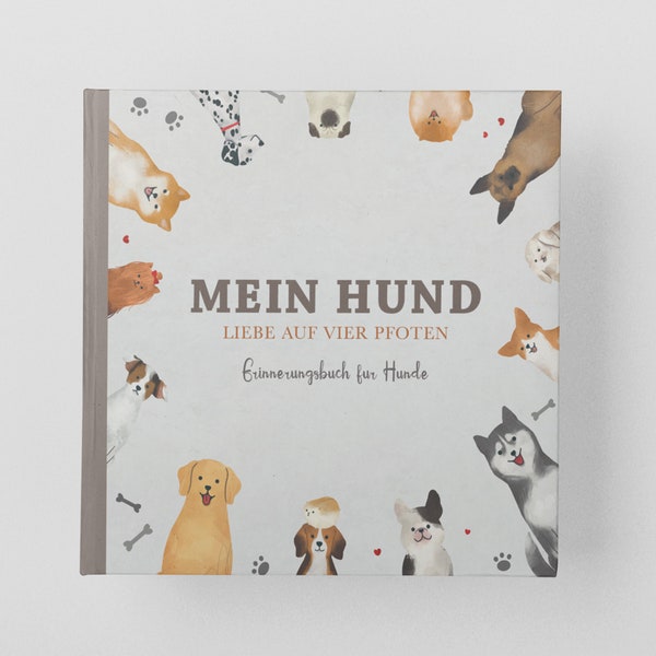 Erinnerungsbuch Hunde Erinnerung Hundealbum als Fotoalbum Geschenk für Hundebesitzer und Hundeliebhaber