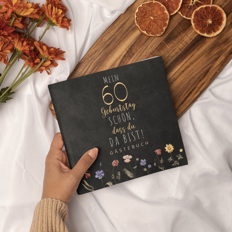 60th Birthday Guest Book Photo Album 60th Birthday Gift for Memories and Congratulations 60th Birthday Woman and Man image 3