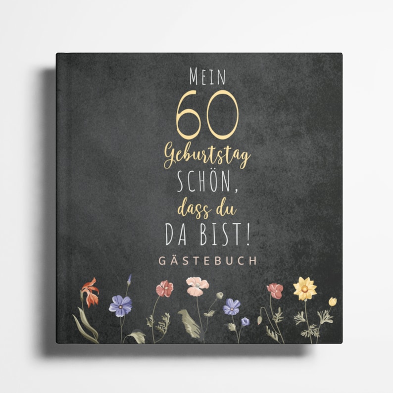 60th Birthday Guest Book Photo Album 60th Birthday Gift for Memories and Congratulations 60th Birthday Woman and Man image 1