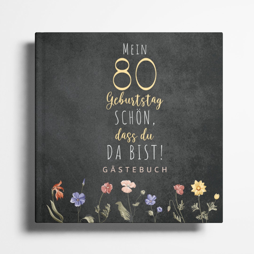 80. Geburtstag Gästebuch Fotoalbum 80 Geburtstag Geschenk für