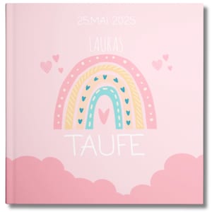 Personalized Baptism Guest Book – Gift for Baptism Girl Memory Book & Photo Album for Baptism Ceremony | Baptism Gift Baby