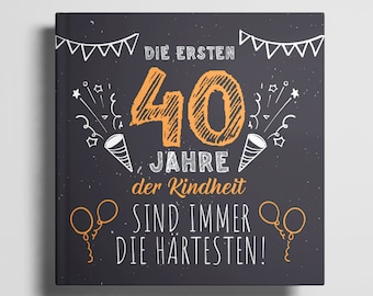 40th birthday guest book photo album, 40th birthday gift for women and men, 40 years old