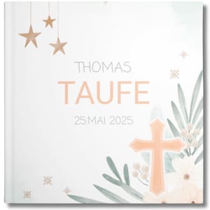 Personalized Baptism Guest Book – Gift for Baptism Girl and Boy Memory Book & Photo Album for Baptism Ceremony | Baptism Gift Baby