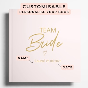 Team Bride - Custom Bachelorette Party Guest Book Blank for Women ...