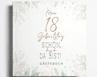 18. Geburtstag Gästebuch Fotoalbum 18 Geburtstag Geschenk für Erinnerungen und Glückwünsche 18 Geburtstag Mädchen Junge