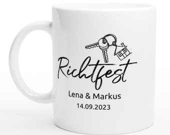 Topping-out ceremony gift personalized mug - gift for the topping-out ceremony