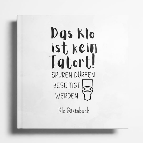 Klo Gästebuch WC Deko Geschenk Einzug Haus Einweihungsgeschenk Wohnung Haus Einzugsgeschenk