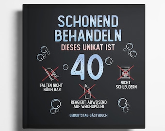 40th Birthday Guest Book Photo Album 40th Birthday Gift for Memories and Congratulations 40th Birthday Woman Man