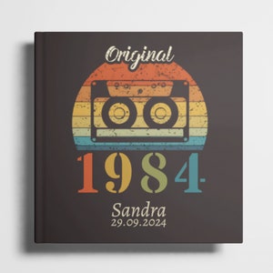 Libro de firmas de cumpleaños personalizado - Libro de firmas de cumpleaños para 30, 40, 50, 60 y 70 años - Regalo de cumpleaños para mujer y hombre