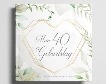 40th Birthday Guest Book with Questions - Photo Album 40th Birthday Gift for 40th Birthday Woman and Man