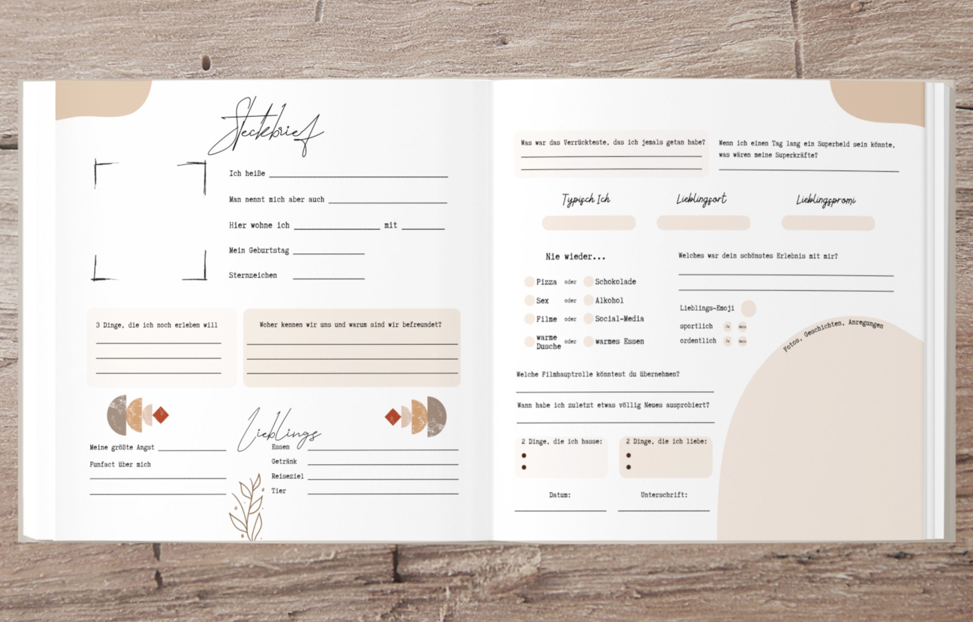 Libro Degli Amici Per Adulti - Copertina Dorata, Domande Personali | Idea Regalo Unica - Foto 11