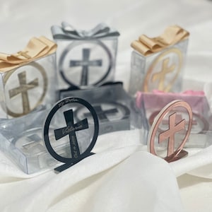 Bomboniere personalizzate per il battesimo in oro rosa, bomboniere per il battesimo con croce per bambina e bambino, decorazioni per il battesimo, regalo per la prima comunione, bomboniere per il battesimo, Mi Bautizo