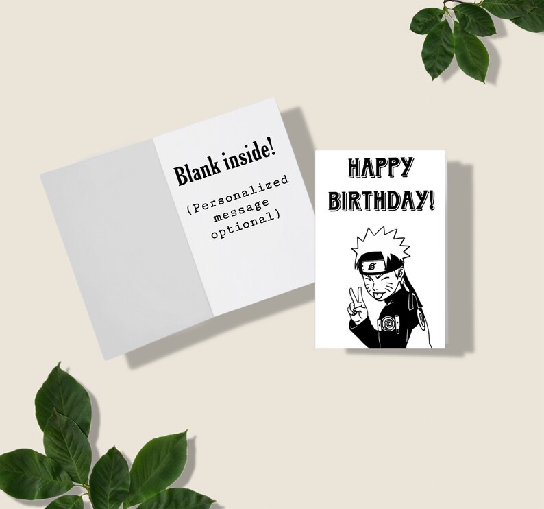 Funny Anime Greeting Card, Anime Birthday Card, Birthday Card for ...