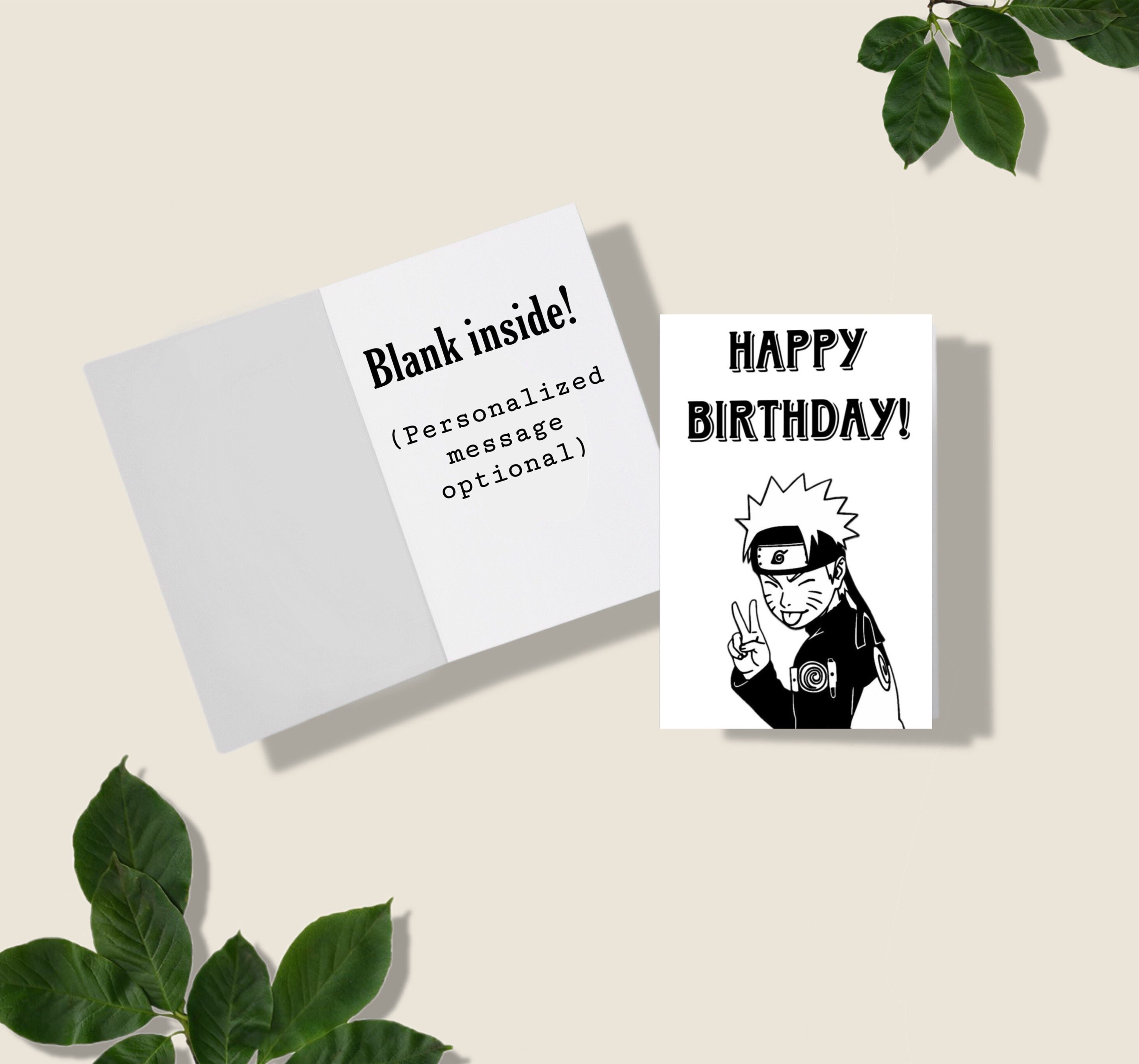 Funny Anime Greeting Card, Anime Birthday Card, Birthday Card for ...