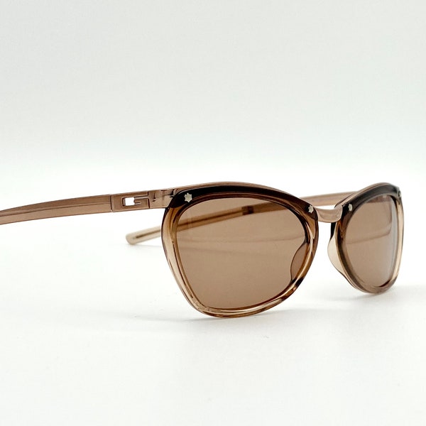 Gucci GG 2704/S, Vintage Designer Sonnenbrille, New Old Stock, 2000er, Rosegold, Metall, Transparent, Luxus, Mode