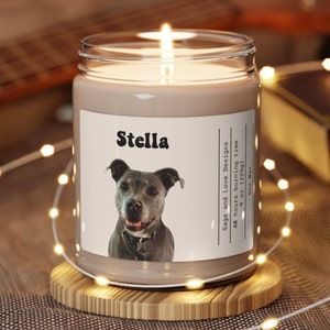 Custom Pet Candle Custom Dog Candle Custom Cat Candle Pet Memorial Candle Lost Pet Gift Scented Candles Soy Candles Vanilla Candle Memorial