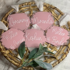 Custom Wedding Acrylic Hanger Tag | Bridal Party | Bridesmaid Gift Tag | Custom Gift Tag | Personalized Gift Tag