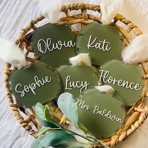 Custom Wedding Acrylic Hanger Tag | Bridal Party | Bridesmaid Gift Tag | Custom Gift Tag | Personalized Gift Tag