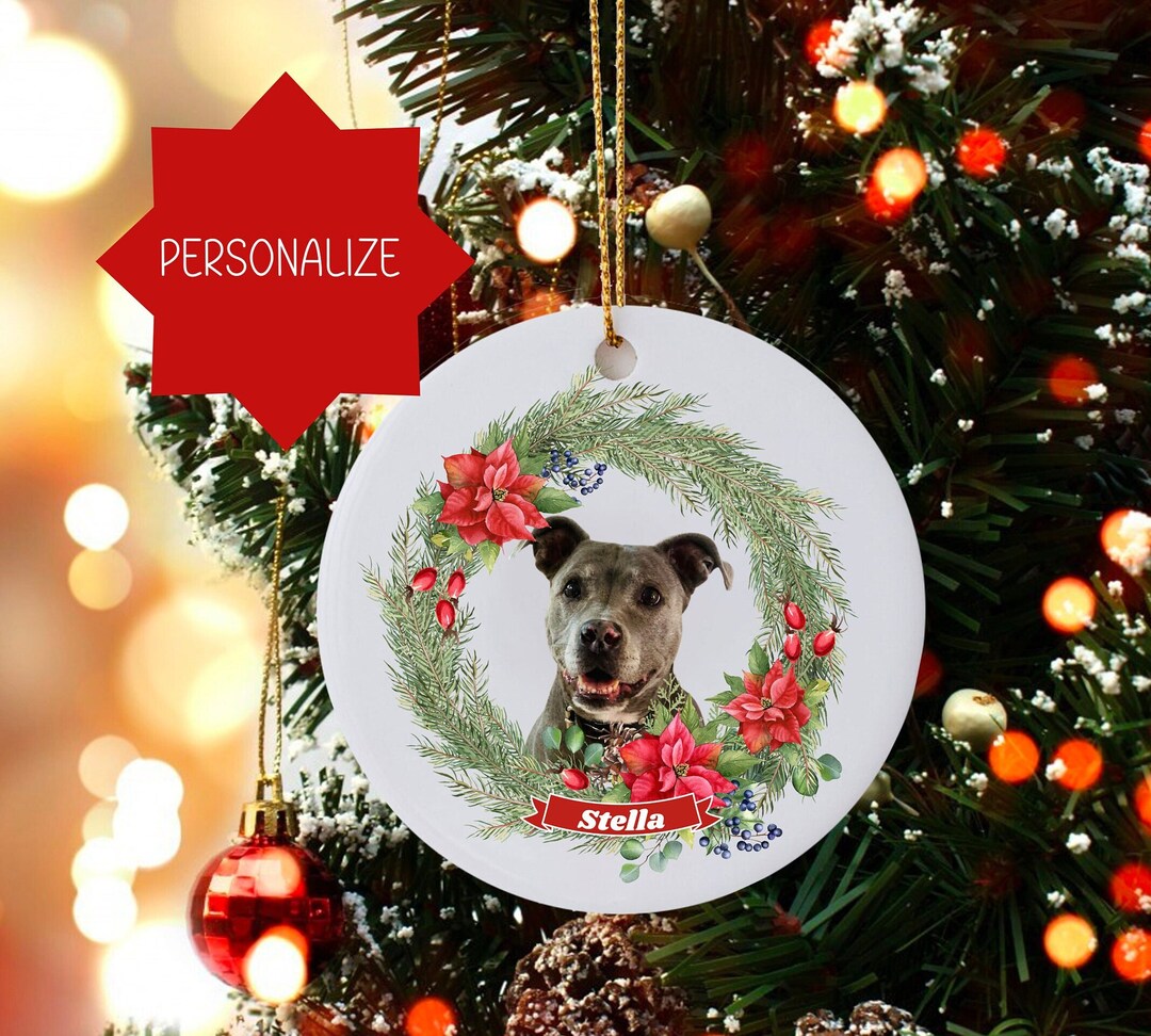 Personalized Pet Ornament, Custom Dog Christmas Ornament, Pet Memorial ...