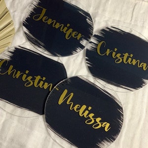 Custom Wedding Acrylic Hanger Tag | Bridal Party | Bridesmaid Gift Tag | Custom Gift Tag | Personalized Gift Tag