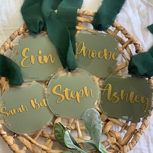 Custom Wedding Acrylic Hanger Tag | Bridal Party | Bridesmaid Gift Tag | Custom Gift Tag | Personalized Gift Tag