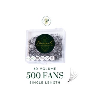 500 fans | 8D volume | Volume Lash Supply | Pinneacle Premade Volume Fans For Eyelashes Extensions | 100% Handmade in Vietnam