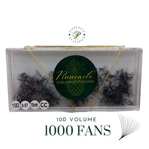 1000 fans | 10D volume | Choose from multiples sizes | Pinneacle Premade Volume Fans For Eyelashes Extensions | Handmade in Vietnam | 0.07