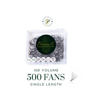 500 fans | 10D volume | Volume Lash Supply | Pinneacle Premade Volume Fans For Eyelashes Extensions | 100% Handmade in Vietnam