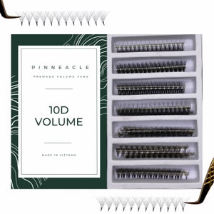 1000 Fans 7 sizes in 1 box - 10D volume - For professionals lash artists, suitable for russian volume, mega volume - included length 10-16mm