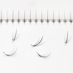 7D Wispy Vorgefertigte Wimpernverlängerung, handgemachte koreanische PBT Faserfächer