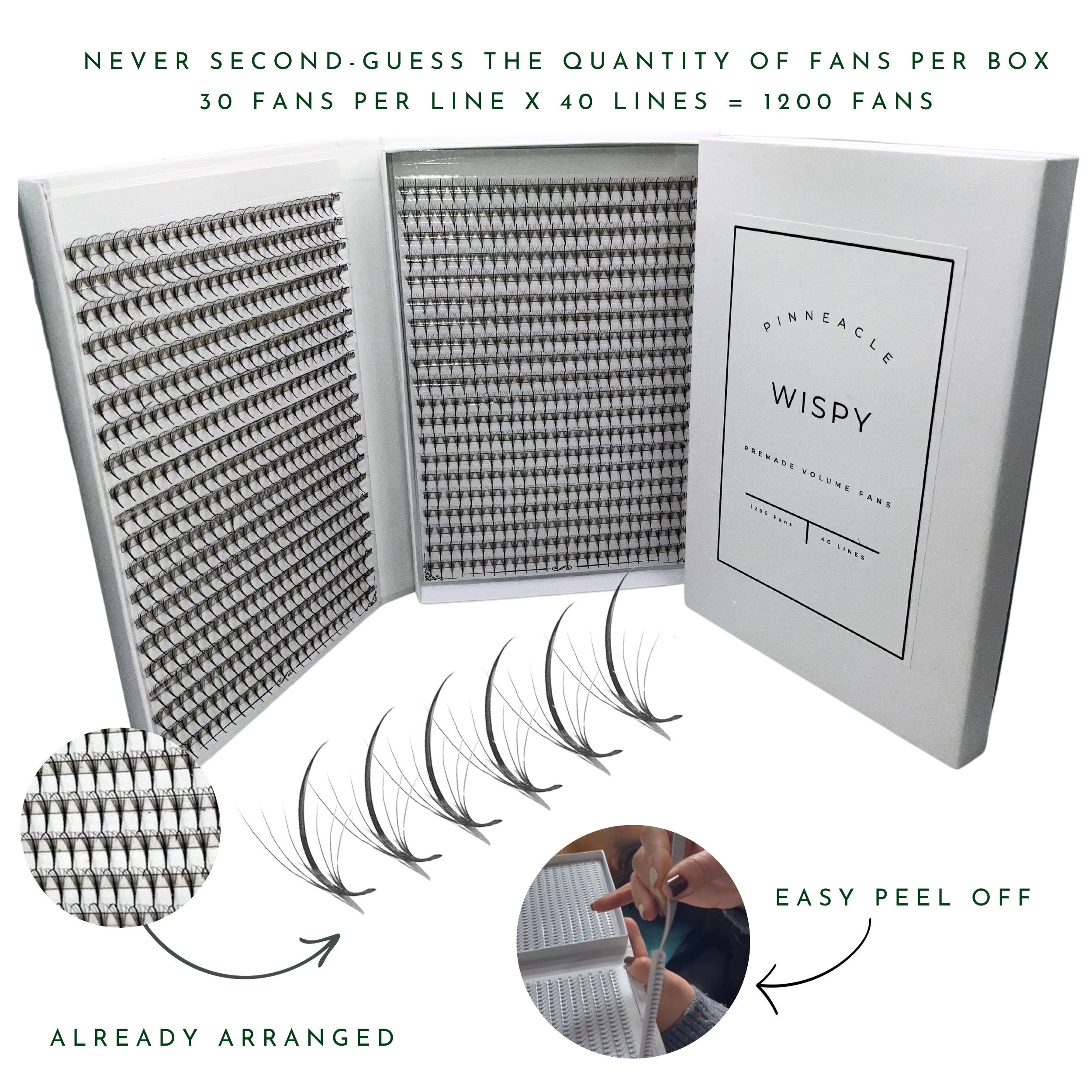 XXL Wispy Lash Extension Fans | 5D, 0.07, 4-in-1, 1200 Count - Etsy