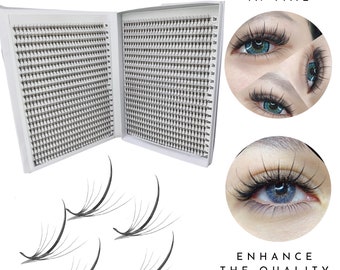 XXL Wispy Lash Extension Fans | 7D volume 0.07, mix 4 sizes-in-1, 1200 fans, premade volume fans lash supply for lash artist by Pinneacle
