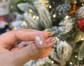 Uñas postizas de gel suave con efecto ojo de gato – Uñas rosas – Uñas postizas sencillas – Set de uñas reutilizable de lujo – Calidad de salón – Hecho a mano por Pinneacle Studio